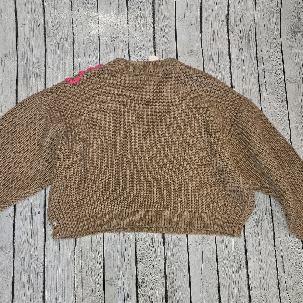 NWT Eschew Embroidered Pullover in Brown Womens Size L - Picture 8 of 8